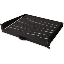 Digitus Fachboden Stahl 2HE 19 Zoll schwarz ausziehbar bis 30 kg