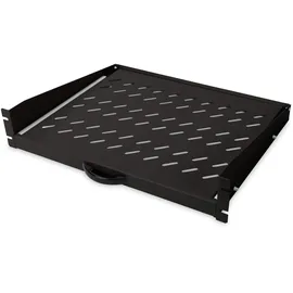 Digitus Fachboden Stahl 2HE 19 Zoll schwarz ausziehbar bis 30 kg