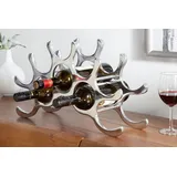 Riess-Ambiente Weinregal FLAME 48 x 10 x 10 cm Silber