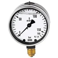 Riegler Glyzerinmanometer, Metallgehäuse, G 1/4 unten, 0 - 16,0