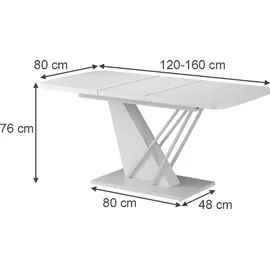 Vicco Fenaro 120 x 77,4 x 80 cm weiß