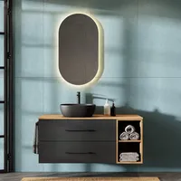 Planetmöbel Badmöbel Set LUX 120 cm mit Waschbecken 42