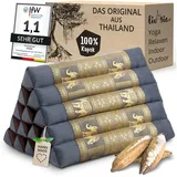 livasia Keilkissen Dreieckskissen hoch (Deluxe) - 38x55x35cm, Kapok, vegan, handgefertigt grau