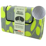 heimtexland XL Picknickdecke wasserdicht Outdoor Strandmatte Isomatte waschbar Campingdecke faltbar mit Tragegriff Festival Zelten Picknick Strand Decke Typ549 Blätter Lemon 200x200 cm