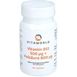 Vitamin B12 500 ug + Folsäure 800 ug