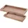 Spetebo Deko Holztablett Natur 2er Set - 50 / 45 cm Holz Kerzenteller länglich - Tischdeko Dekotablett Servierplatte Dekoschale rechteckig Kerzen Brett