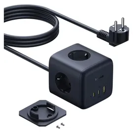 Baseus EnerFill FA11 67W Steckdosenleiste, USB-A + USB-C + 3 x EU Kosmisches Schwarz