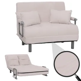 MCW Schlafsessel MCW-K29 Cord 190 x 100 x 0 cm Creme-Weiß