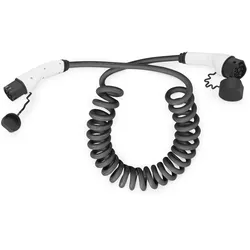 DIGITUS KFZ-Spiral-Ladekabel für Elektroautos & PHEV  7,5 m  Typ 2  Mode 3  1-Ph