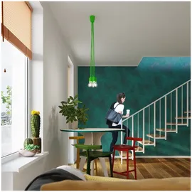 Sollux Lighting Diego 5-flg. E27 25 cm grün Kunststoff