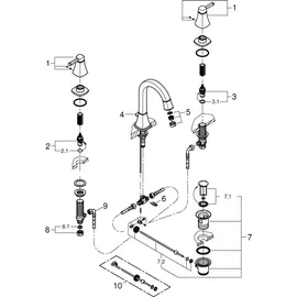 Grohe Grandera 3-Loch-Waschtischbatterie Chrom