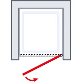Schulte Nische Drehtür 80 x 192 cm Alexa Style 2.0