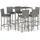 vidaXL Gartenbar Set 7-tlg. Grau