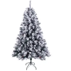 SVITA künstlicher Weihnachtsbaum Schnee Deko Tannenbaum Kunstbaum PVC 180 cm
