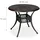 Relaxdays Gartentisch Ø 90 x 75 cm Schwarz/Bronze