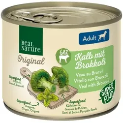 REAL NATURE Superfood Adult Kalb mit Brokkoli 6x200 g