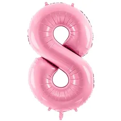 Folienballon Zahl 8 rosa
