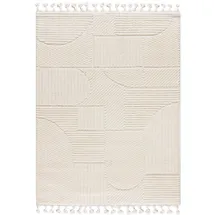 mazovia Teppich, Beige Geometrisch - Wohnzimmer, Schlafzimmer, Esszimmer, Büro - Mittelflor Rechteckig, Oeko-Tex® Zertifikat Retro - Creme, - 140 x 200 cm,