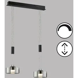 Fischer & Honsel Lavin 2-flg. 20 cm rund schwarz/rauchglas