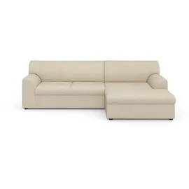 DOMO collection »Topper, elegant und zeitlos, kompaktes Stellmaß 245/155cm, L-Form«, mit Recamiere, wahlweise mit Schlaffunktion