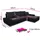 Sofnet Eckcouch Textil 5-Sitzer Braun