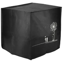 kwmobile Hülle kompatibel mit Philips Essential Airfryer XL Schutzhülle - Heißluft Fritteuse Abdeckhaube Case - in Weiß Schwarz Pusteblume Love