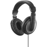 Hama Shell II Over-Ear, langes Kabel (2m), Schwarz