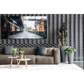 LECHUZA Delta 40 Komplettset 40 x 40 x 75 cm anthrazit metallic