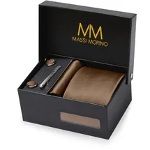 MASSI MORINO Krawattenset in Braun | Gr.: onesize