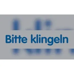 Türschild, Bitte klingeln - 80x20x1 mm Kunststoff
