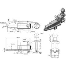 DEMA – Traktor Anhängevorrichtung, für Kubota-traktoren Anhänger, Zugmaul Zugöse, Bolzen,