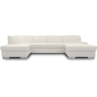 DOMO. collection Wohnlandschaft Star, Leder-Sofa in U-Form, Polstergarnitur, Couch 150 x 304 x 150 cm (BxTxH), in Kunstleder weiß