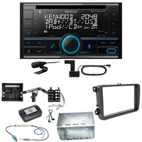 Kenwood DPX-7300DAB Bluetooth DAB Einbauset für Tiguan Amarok Caddy Jetta