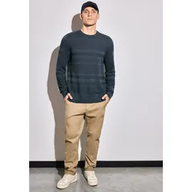 STREET ONE Rundhalspullover Blau XL