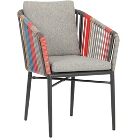 ACAMP Set 4x Armsessel Manhattan Anthrazit-Multicolor