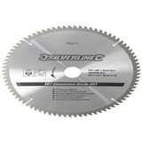 Silverline - Hartmetall-Sägeblatt für Aluminium, 80 Zähne 250 x 30, Reduzierringe: 25, 20 u. 16 mm (456915)