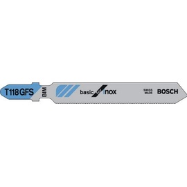 Bosch Professional BIM Stichsägeblatt Progressor for Inox T118GFS, 3er-Pack (2608636498)