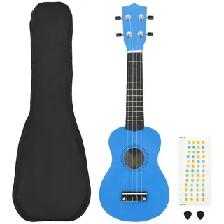 vidaXL Sopran-Ukulele-Set mit Tasche für Kinder Babyblau 21"