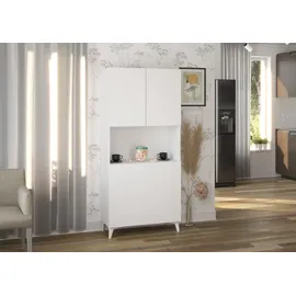 BIM Furniture Klappbare megan 1 Regale Haushaltsbüro Computertisch WEIß Matt) / WEIß MATT - Weiß