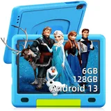 Kinder Tablet Android 13 Tablet 8 Zoll, 6GB RAM 128GB ROM/TF 1TB, Tablet Kinder Kindersicherung, Dual-Kamera HD/IPS, Kids Tablet WiFi Bluetooth Netflix YouTube, Tablet für Kinder mit Hüllen,Blau