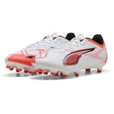 Puma Ultra 5 Play FG/AG WN's Fussballschuh, White Black-Glowing RED, 39