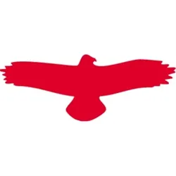 Aufkleber Piktogramm Vogel einzeln rot, Folie, 195x75 mm
