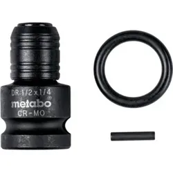 Metabo Schlagadapter 1/2" auf 1/4" E6,3, 3-teilig, inkl. Sicherungsring- und Stift