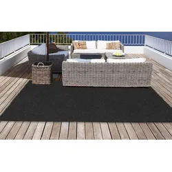 Kunstrasen ANDIAMO "Black", schwarz, B:200cm H:15mm L:400cm, Obermaterial: 100% Polyethylen, Teppiche, Wetterfest, Balkon geeignet, integrierte Drainage, Garten, Terrasse