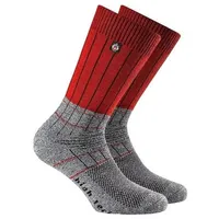 Rohner Wandersocken 1 Paar grau/rot 42-44