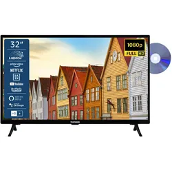 TELEFUNKEN XF32SN550SD 32 Zoll Fernseher / Smart TV (Full HD, HDR, Triple-Tuner, DVD-Player) - Inkl. 6 Monate HD+