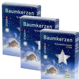 Ebersbacher Kerzenfabrik Baumkerzen 15 x 125 mm 12 St. weiß