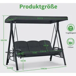 MCombo M MCombo Dunkelgrau 3-Sitzer