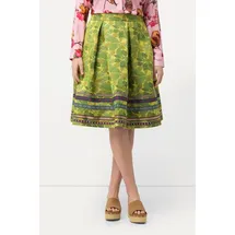 Ulla Popken A-Linien-Rock Floral Grün 60