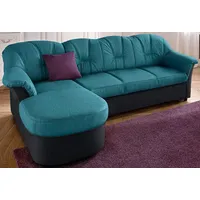 DOMO collection Ecksofa Kunstleder 3-Sitzer Schwarz